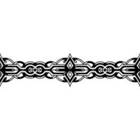 Geometric Ornament Border in Gray White on Gradient Background vector
