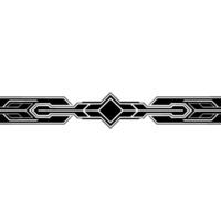 Geometric Line Element, Black and White, Abstract for Border, Frame, or Decoration vector