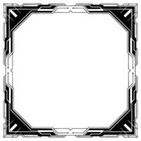 Futuristic Tech Frame Border, Abstract Geometric , Minimalist Style vector