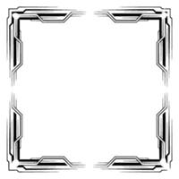 Art Deco Frame Border With Shiny Edges Elegant Element vector