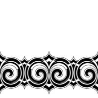 Art Deco Spiral Border, Black and White Element, Space for Text vector