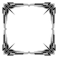 Art Deco Frame, Black and White Geometric , Decorative Border, Empty Space vector