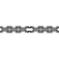 Minimalist Tech Abstract Border Geometric Pattern on White Background vector