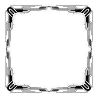 Art Deco Geometric Frame With Empty Center Decorative Border vector