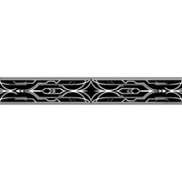 Elegant Art Deco Border , Geometric Pattern, Silver on Black, Clean Backdrop vector