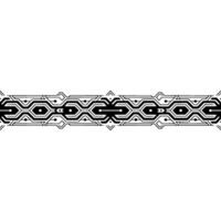 Minimalist Tech Border Abstract Pattern on White vector