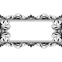Elegant Decorative Frame With Flourishes on White Background vector