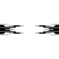 Futuristic Abstract Black Element on White vector