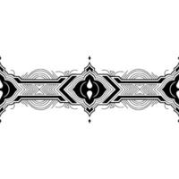 Abstract Geometric Pattern, Black and White, Ornament, Decorative Border vector