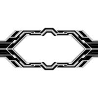 Geometric Tech Frame With Empty Space, Minimalist vector