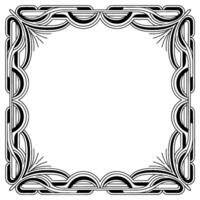 Elegant Art Deco Frame Geometric Black and White , Empty Space vector