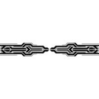 Modern Tech Circuitry Border Abstract Futuristic Element on White Background vector