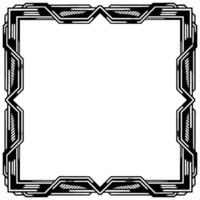 Art Deco Frame on Gradient Background Geometric Border, Metallic Texture vector