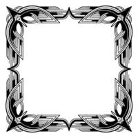 Art Deco Frame With Geometric Lines and White Space, Decorative Border vector
