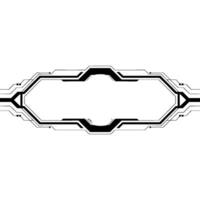 Futuristic Tech Interface Frame on Gray Background vector
