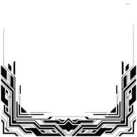 Modern Geometric Border Frame, Black and White Abstract vector