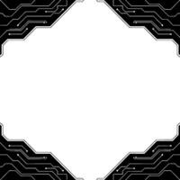 Abstract Circuit Board Frame Tech Background, Blank Space, Clean vector