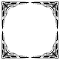 Elegant Art Deco Frame, Black White, Empty Space for Elements vector