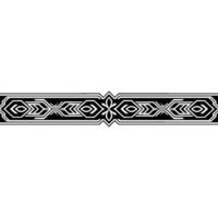 Geometric Black and White Ornamental Border , Elegant and Minimalist vector