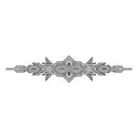 Geometric Line Art Ornament on White Modern Element vector
