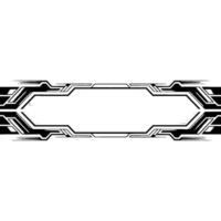 Tech Border Frame , Black and White, Futuristic Style, Blank Space vector