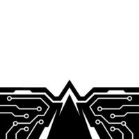 Geometric Circuit Board Abstract Tech Illustration vector