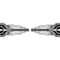 Abstract Tech , Black White, Circuitry, Clean Modern, Element vector