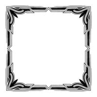 Art Deco Frame , Black and White, Empty Space vector