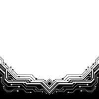 Abstract Circuit Board , Black and White, Tech Background vector