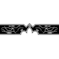Abstract Geometric Banner Futuristic Tech on White Background vector