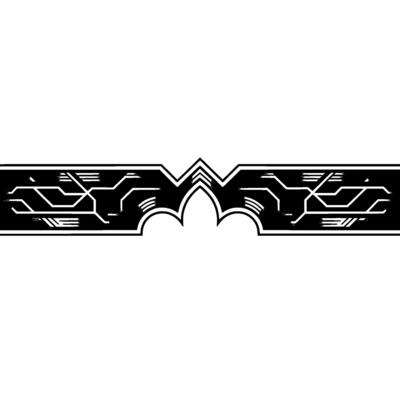 Abstract Geometric Banner Futuristic Tech on White Background