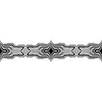Geometric Abstract Border in Black and White, Technology Motif vector