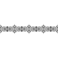 Elegant Floral Border Black Scrollwork on Cream Backdrop vector