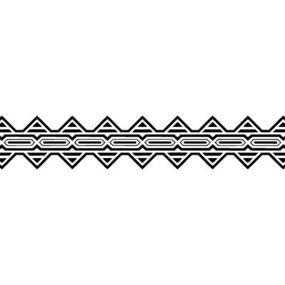 Geometric Black and White Border, Abstract Pattern, Modern