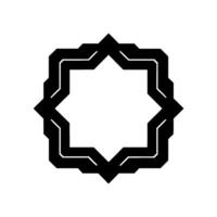 Geometric Starburst Frame in Grayscale Modern Element vector