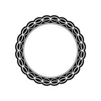 Elegant Black and White Circular Frame With Ray Burst vector