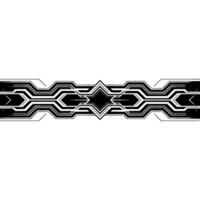 Futuristic Geometric Element, Black White, Minimalist Style vector