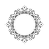 Ornate Circular Frame Elegant Decorative on Gradient Background vector