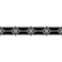 Geometric Black and White Border for Pattern Creation vector