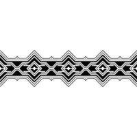Abstract Geometric Pattern Border Black and White Minimalist vector