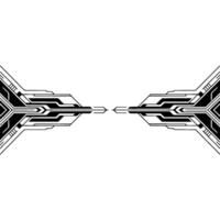 Abstract Black White Tech Element for Digital Interfaces, Backgrounds vector