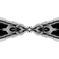 Modern Abstract Symmetry Black and White vector
