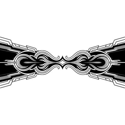 Modern Abstract Symmetry Black and White