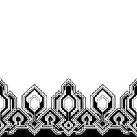 Geometric Patterned Border in Black and White Art Deco Style vector