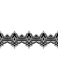 Ornate Black White Border for Elegant Graphics vector