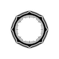 Geometric Circular Frame, Abstract Black and White , Minimalist Decor vector