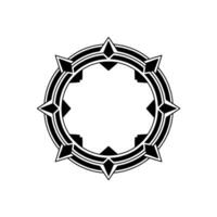 Minimalist Geometric Starburst Circle Frame vector