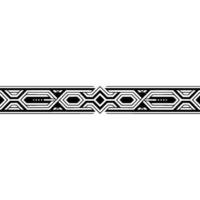 Geometric Ornament Black and White Repeating Pattern on White Background vector