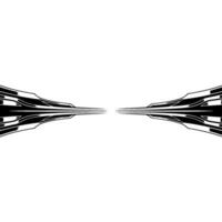 Abstract Geometric Element, Black, Silver, White vector