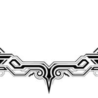 Geometric Abstract Border, Cyberpunk Style, Minimalist vector